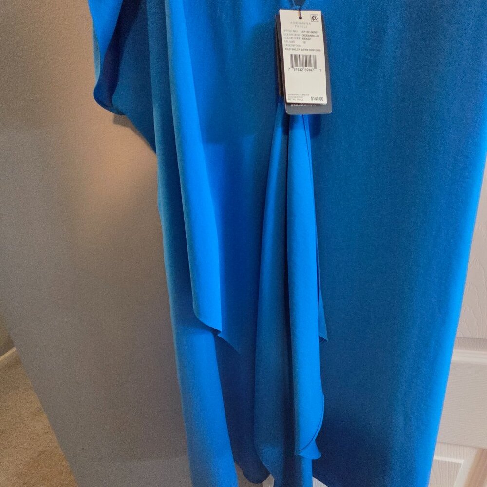 Adrianna Papeli oceanblue drape style dress, NEW and never worn - Picture 4 of 6